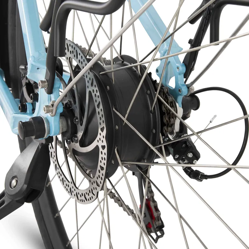 Ampere Deluxe Step Through 700c Wheel Electric Bike Blue-4